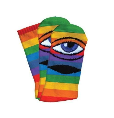 Toy Machine SocksBored Sect Eye Rainbow