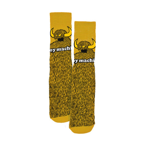 Toy Machine Furry Monster Sock Mustard