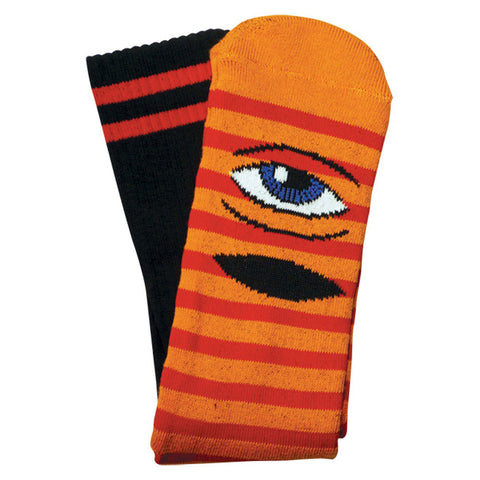 Toy Machine Socks Orange Red Stripe