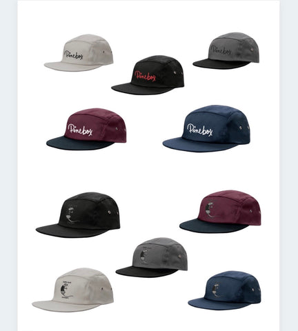 Pinebox Cursive Five Panel Hats