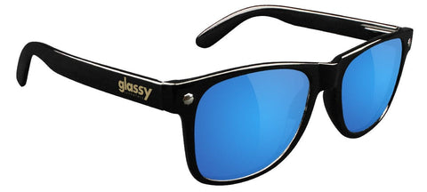 Glassy Eyewear Leonard Black Blue Mirror